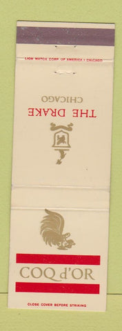 Matchbook Cover - Drake Hotel Chicago IL Coq d'Or