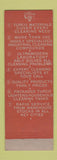 Matchbook Cover - Turco Claners Chicago IL