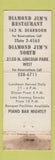 Matchbook Cover - Diamond Jim's Chicago IL WORN