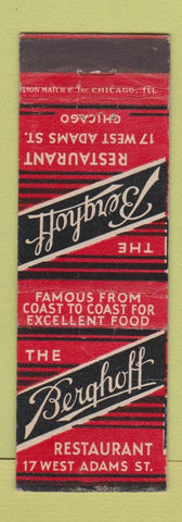 Matchbook Cover - Berghoff Restaurant Chicago IL WEAR