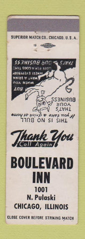 Matchbook Cover - Boulevard Inn Chicago IL WEAR