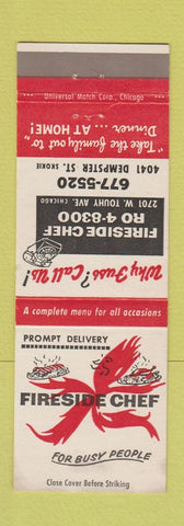 Matchbook Cover - Fireside Chef Chicago IL