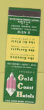 Matchbook Cover - Gold Coast Hotels Chicago IL Croydon Eastgate St Clair