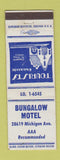Matchbook Cover - Bungalow Motel Chicago IL
