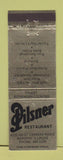 Matchbook Cover - Pilsner Restaurant Berwyn IL