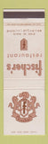 Matchbook Cover - Fisher's Restaurant Belleville IL