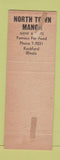 Matchbook Cover - Northtown Manor Rockford IL WEAR