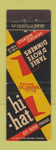 Matchbook Cover - Hi Hat Chicago IL restaurant