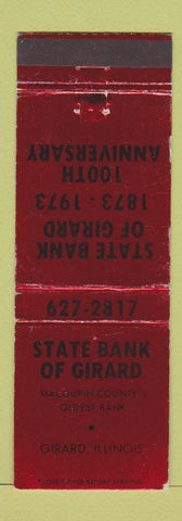 Matchbook Cover - State Bank of Girard IL