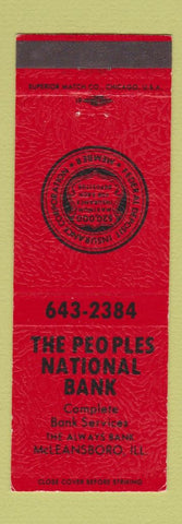Matchbook Cover - People's National Bank McLeansboro IL