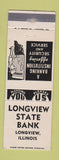 Matchbook Cover - Longview State Bank Longview IL