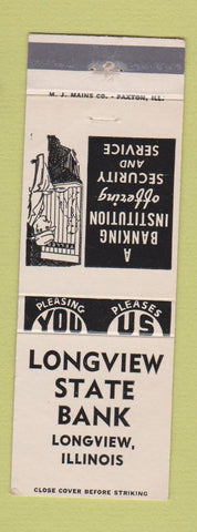 Matchbook Cover - Longview State Bank Longview IL
