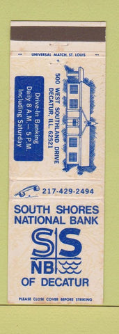 Matchbook Cover - South Shores National Bank Decatur IL