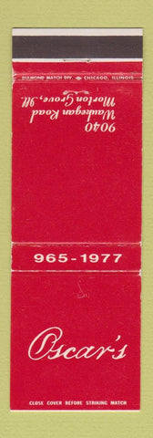 Matchbook Cover - Oscar's Morton Grove IL