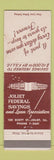 Matchbook Cover - Joliet Federal Savings and Loan IL