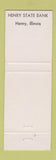 Matchbook Cover - Henry State Bank IL WEAR