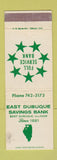 Matchbook Cover - East Dubuque Savings Bank IL WEAR