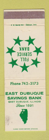 Matchbook Cover - East Dubuque Savings Bank IL WEAR