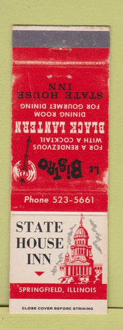 Matchbook Cover - State House Inn Springfield IL WORN