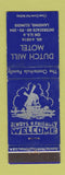 Matchbook Cover - Dutch Mill Motel Lansing IL