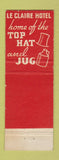 Matchbook Cover - Le Claire Hotel Moline IL WEAR
