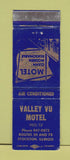 Matchbook Cover - Valley Vu Motel Stockton IL WEAR