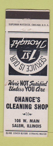 Matchbook Cover - Chance's Cleaning Shop Salem IL