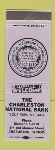 Matchbook Cover - Charleston National Bank IL