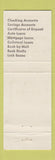 Matchbook Cover - Rock City Bank IL WEAR