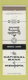 Matchbook Cover - National Bank of Mendota IL