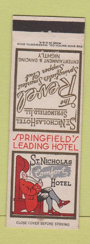 Matchbook Cover - St Nicholas Hotel Springfield IL
