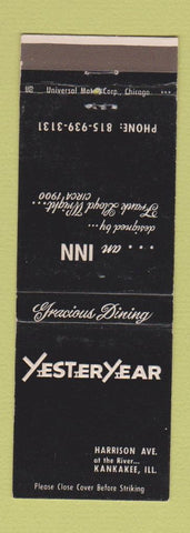 Matchbook Cover - Yesteryear Inn Kankakee IL