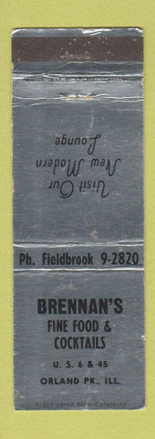 Matchbook Cover - Brennan's Restaurant Orland Park IL WEAR