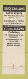 Matchbook Cover - Chuck Cavallini's Midlothian IL