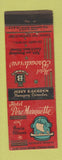 Matchbook Cover - Pere Marquette Hotel Peoria IL East St Louis WORN