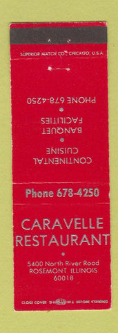 Matchbook Cover - Caravelle Restaurant Rosemont IL