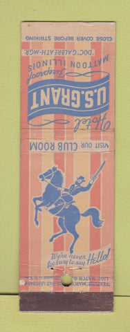 Matchbook Cover - Hotel US Grant Mattoon IL feature