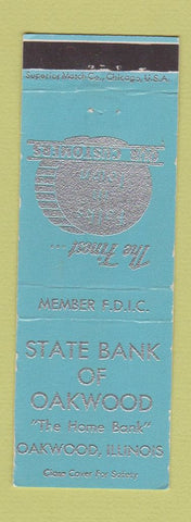 Matchbook Cover - State Bank of Oakwood IL