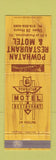 Matchbook Cover - Powhatan Restaurant Motel Pocahontas IL WEAR
