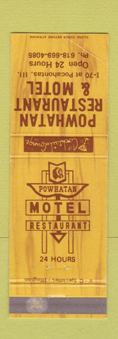 Matchbook Cover - Powhatan Restaurant Motel Pocahontas IL WEAR
