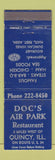 Matchbook Cover - Doc's Air Park Quincy IL
