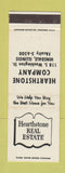 Matchbook Cover - Hearthstone Real Estate Hinsdale IL
