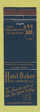 Matchbook Cover - Hotel Baker St Charles IL