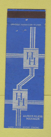 Matchbook Cover - Harper House Rock Island IL restaurant motel