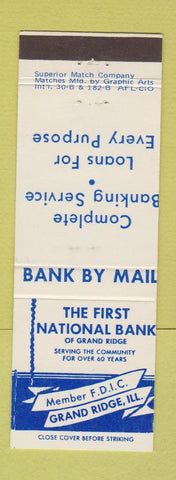 Matchbook Cover - First National Bank Grand Ridge IL