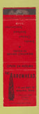 Matchbook Cover - The Arrowhead Hampshire IL WEAR