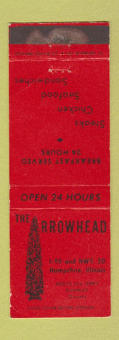Matchbook Cover - The Arrowhead Hampshire IL WEAR