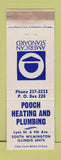 Matchbook Cover - Pooch Heating Plumbing South Wilmington IL WORN