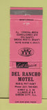 Matchbook Cover - Del Ranch Motel Gibson City IL WEAR