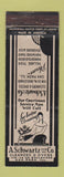 Matchbook Cover - A Schwartz Cleaners Oak Park IL girlie WEAR